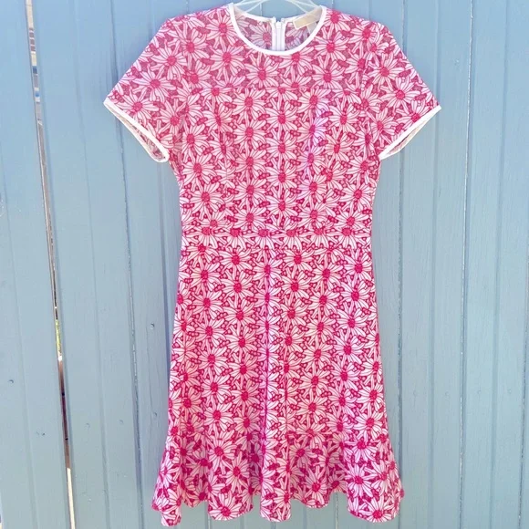 michael kors pink floral dress Hand-Embroidered Sequin Floral Lace Shift Dress in BLUSH - Sale
